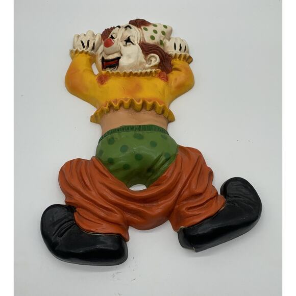 Vntg Homco 1970’s Retro Clown Wall Plaques Pants Down Laughing Clown Read - Picture 6 of 12